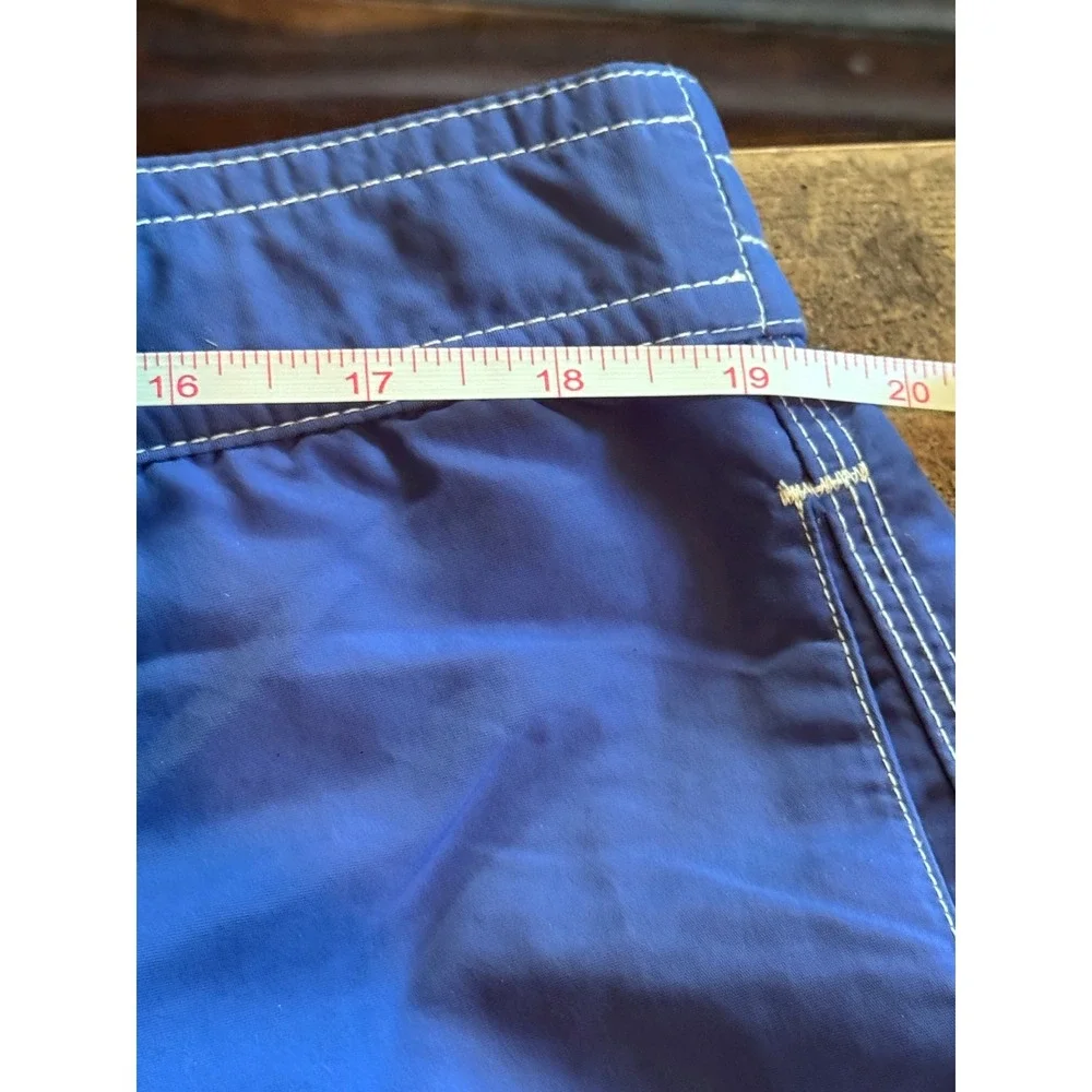 NWT Polo Ralph Lauren Swim Trunks XXL Blue Cargo Pocket Contrast Stitch Preppy
